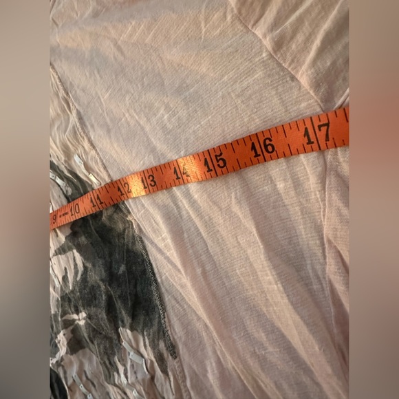 Free People Pink Spatter Paint Shirt Small - Picture 6 of 7